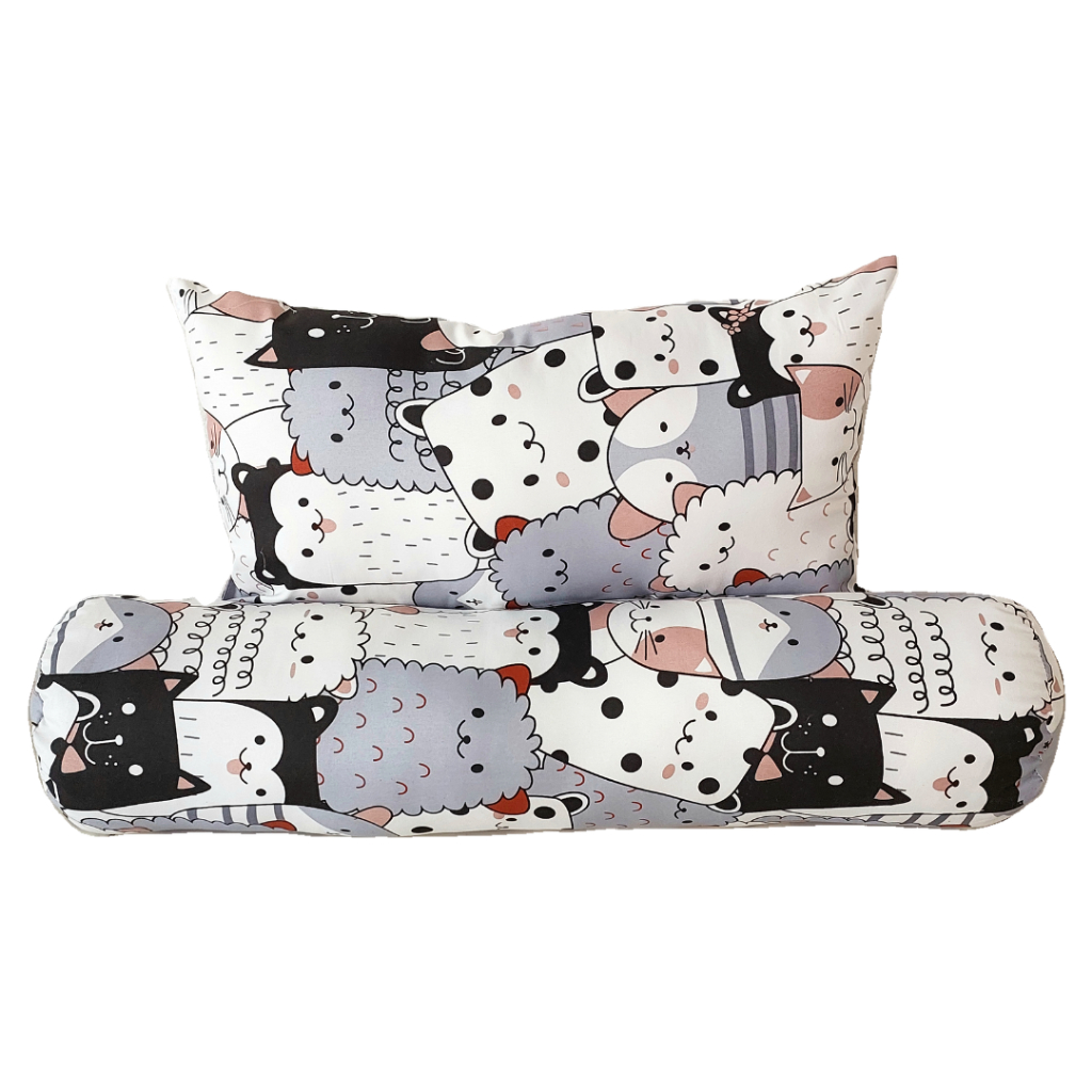 BANTAL ANAK  KARAKTER CEWEK SET GULING MOTIF CAT  UNTUK USIA 1 - 8 TAHUN / IYASARKAN PILLOW 5
