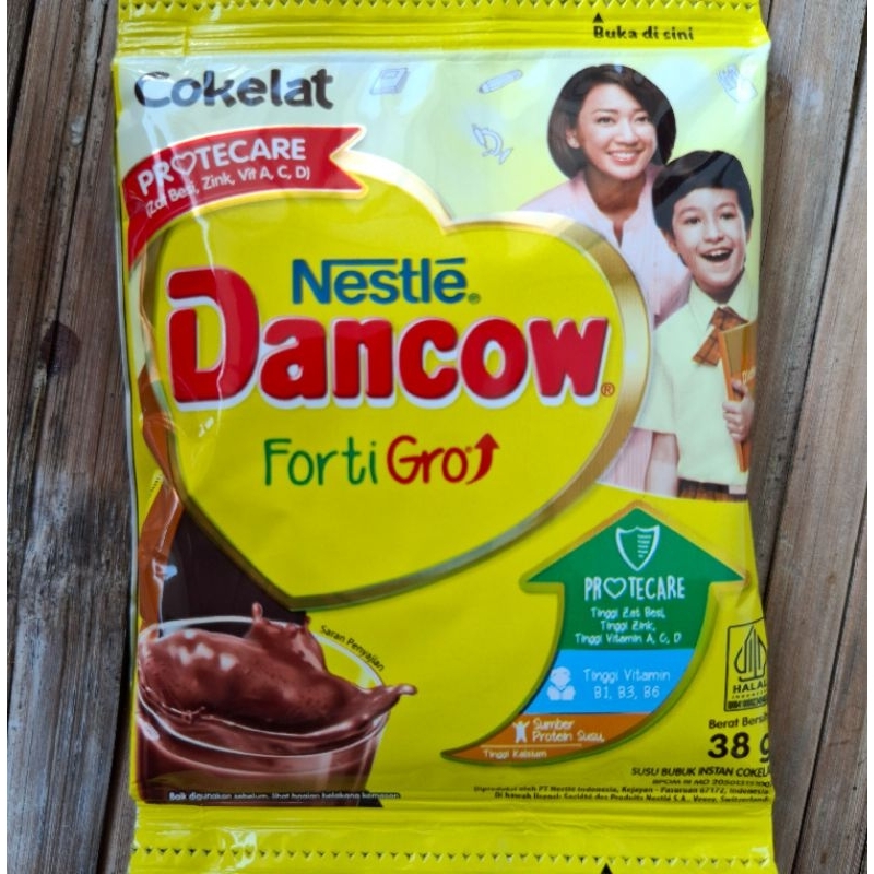 Dancow Fortigo coklat 1 renceng isi 10 sascet