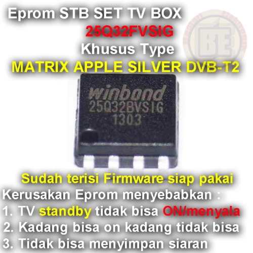 Ic Eprom Firmware STB SET TV BOX MATRIX APPLE SILVER DVB-T2