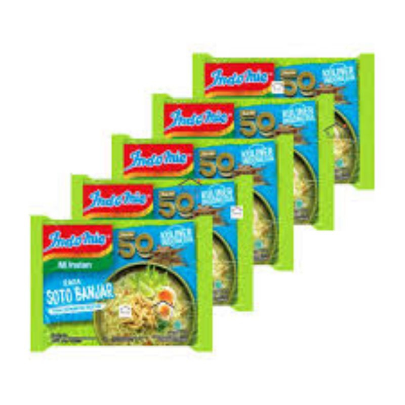 

INDOMIE RASA SOTO BANJAR 69GR ISI 5 PCS