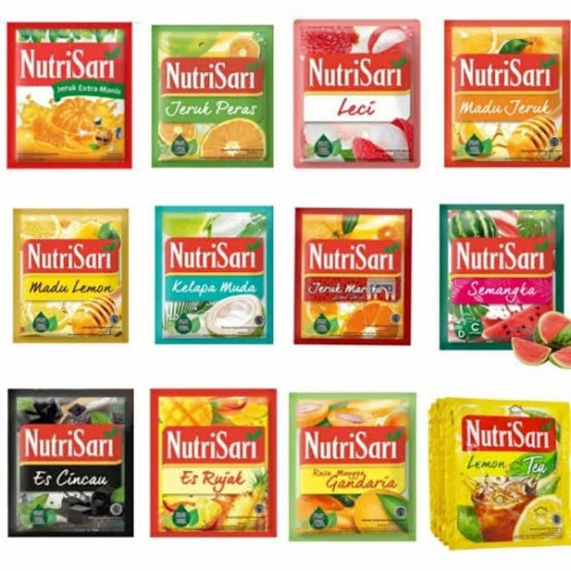 

NUTRISARI JERUK FLORIDA MAROKO GUAVA BLEWAH SIRSAK JERUK NIPIS ANGGUR RENTENG RENCENG (ISI 10 SACHET)