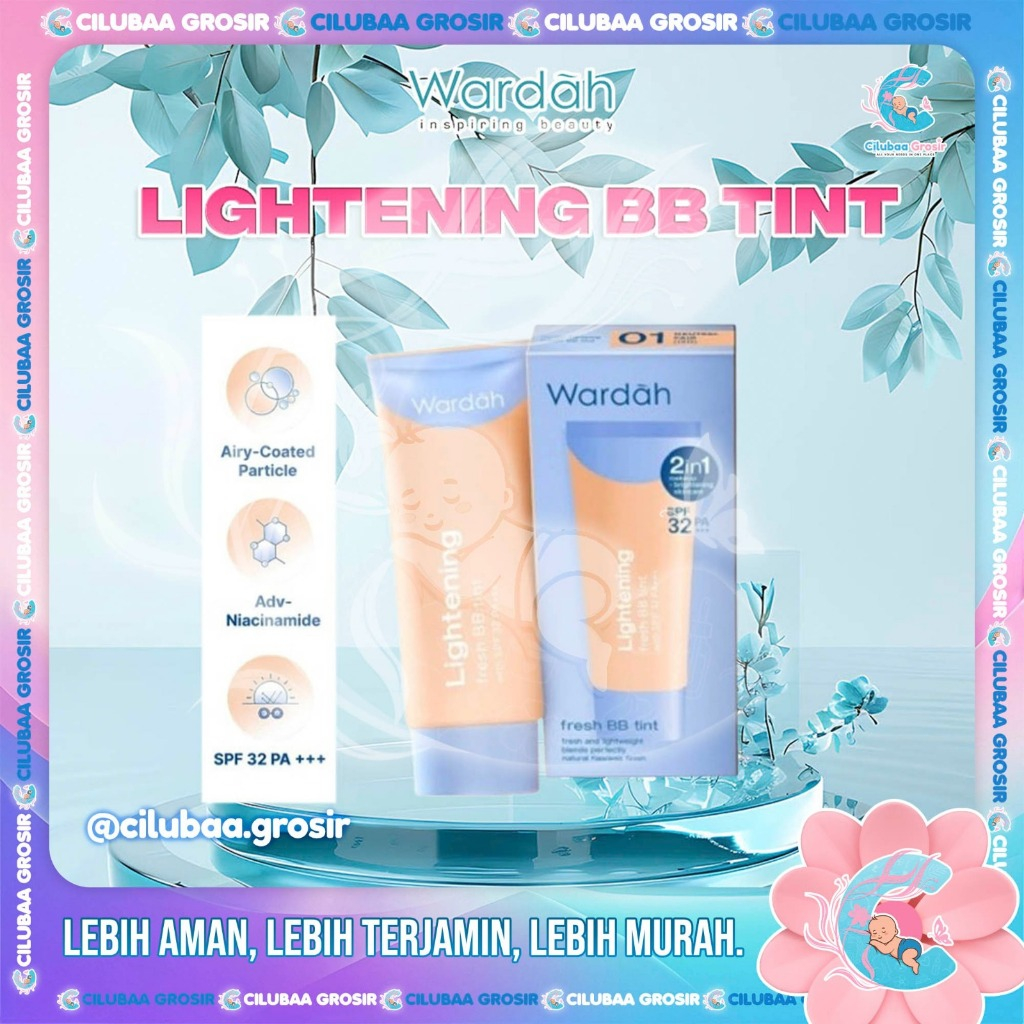 WARDAH Lightening Fresh BB Tint 15ml || Alas Bedak Wardah || Base Makeup Super Ringan || BB Tint Rin