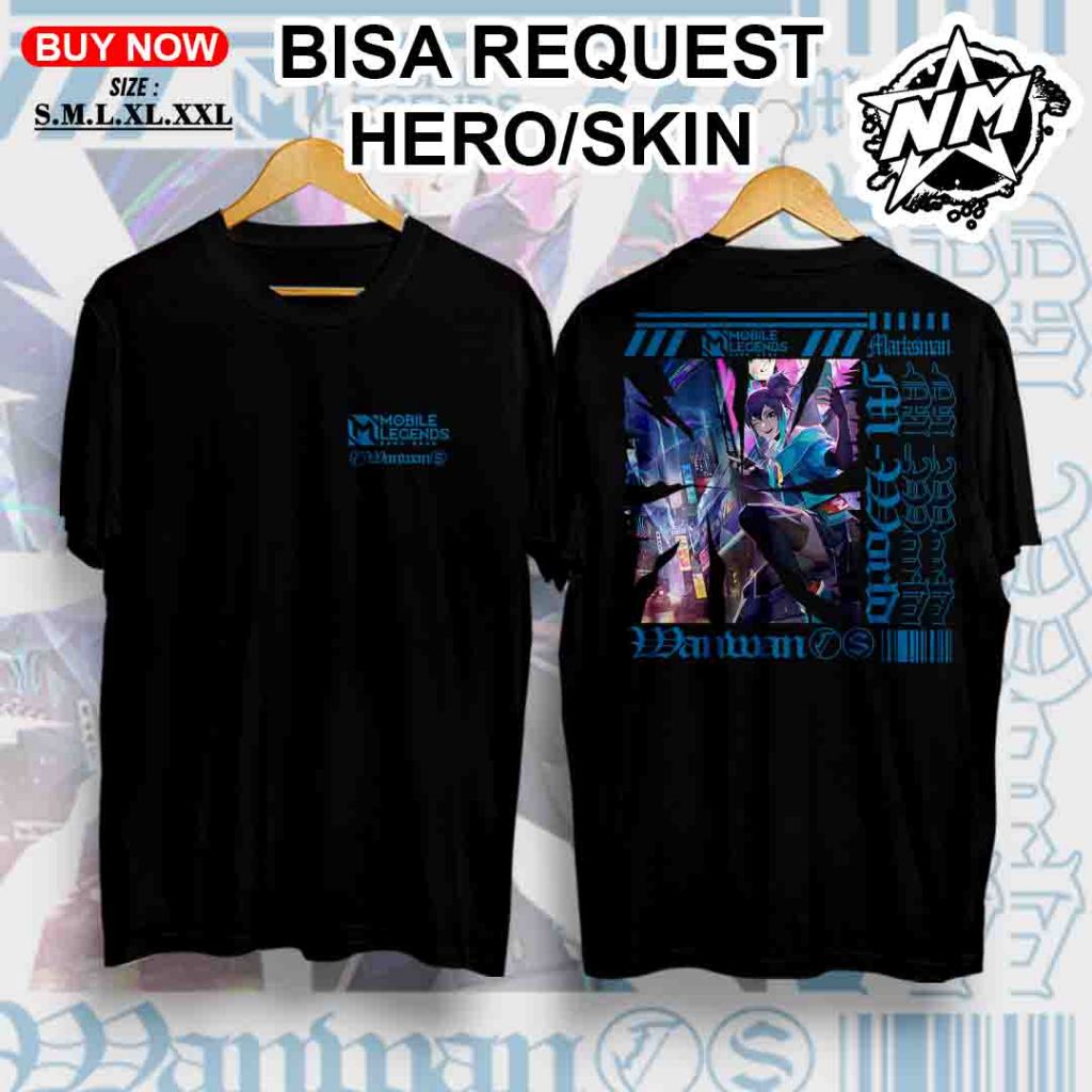 Kaos wanwan MLBB - Kaos Mobile Legend - Kaos Skin M-World - Kaos custom - Kaos Terbaru 2025 - Kaos M