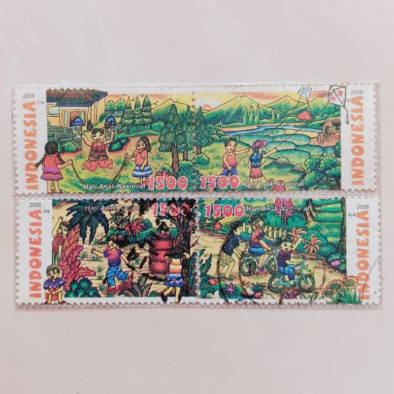 

(AB) Perangko Indonesia 2009 Hari Anak Nasional Set Lengkap 4 pcs Used