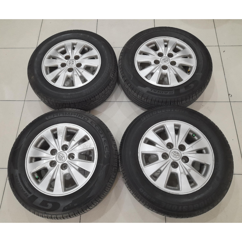 Velg Bekas Ori Copotan Mobil Inova R15 Hole 5X114,3 +Ban 205 65 R15 ,Murah