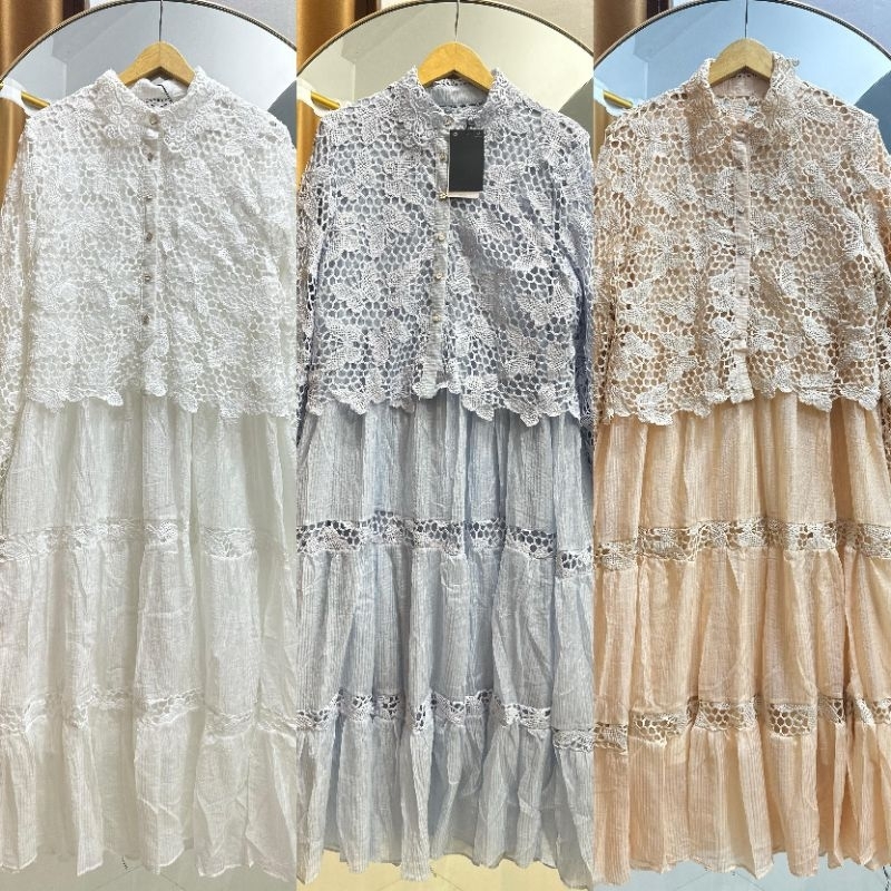 Gamis lafreya sheren katun brokat premium