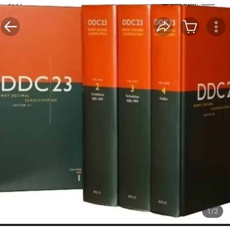 DEWEY DECIMAL CLASSIFICATION DDC 23 vol. 1.2.3.4