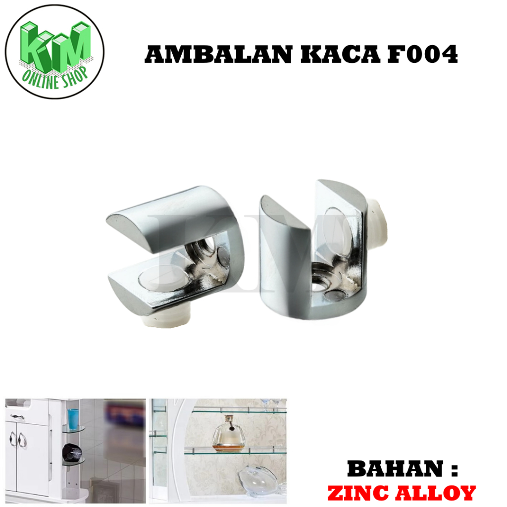 Ambalan Jepit Kaca Kayu Lemari Tatakan Penyangga Kaca F004 Penjepit Kaca Kayu