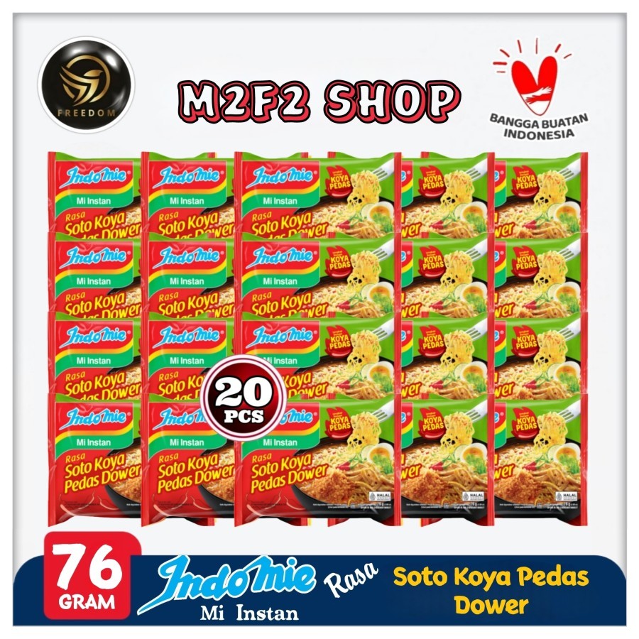 

Indomie Mie Instant Kuah Rasa Soto Koya Pedas Dower | Bag - 76 gr (Kemasan 20 Pcs)