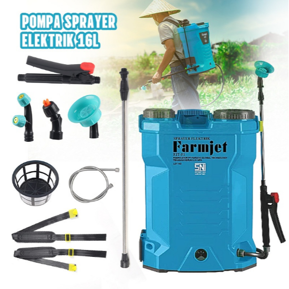 Farmjet Sprayer Elektrik 16 Liter - Pompa Sprayer