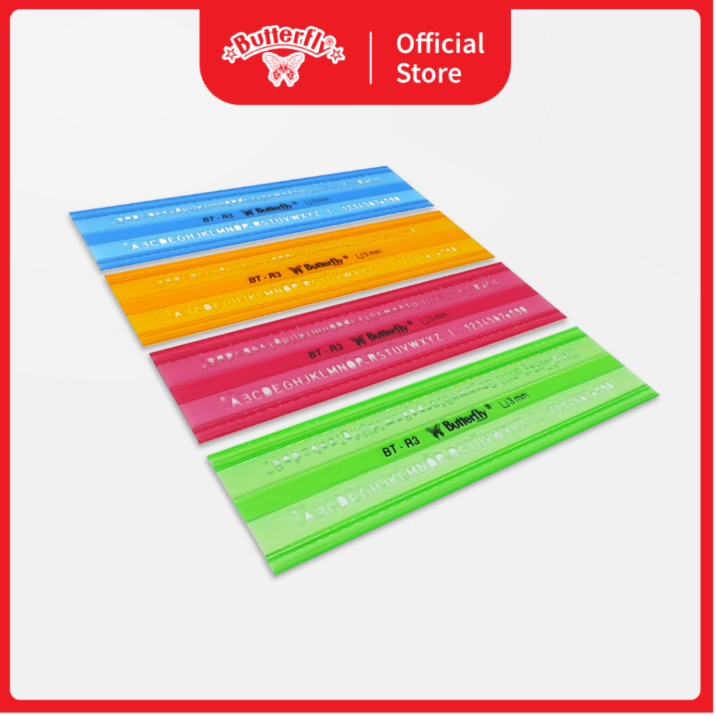 

Baru Butterfly Penggaris Bt-R3 / Mal Huruf 3Mm