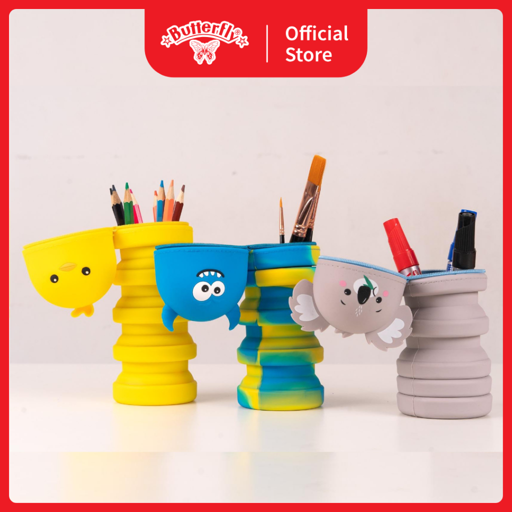 

BUTTERFLY SILICONE PENCIL CASE (TELESCOPIC)