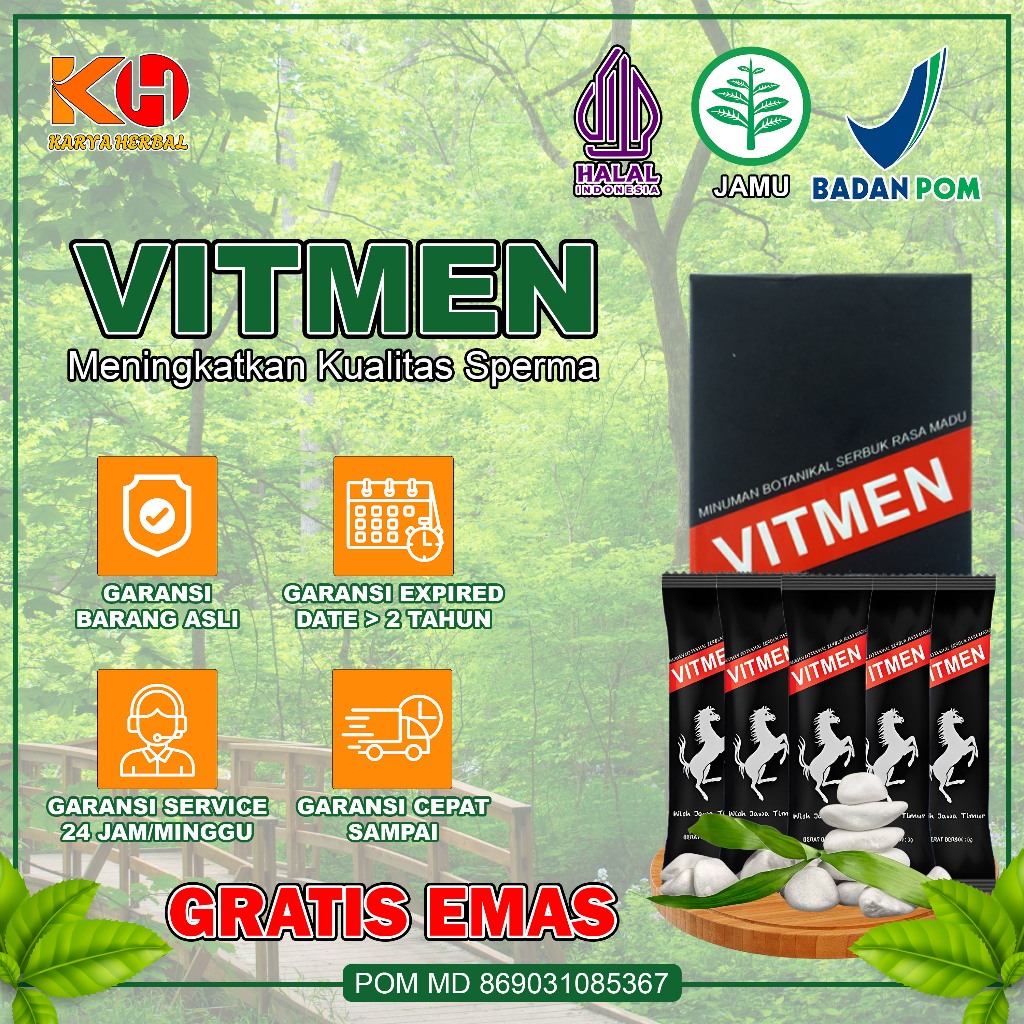 Vitmen Asli Original Isi 5 Obat Kuat Pria Tahan Lama Sex Joss Herbal