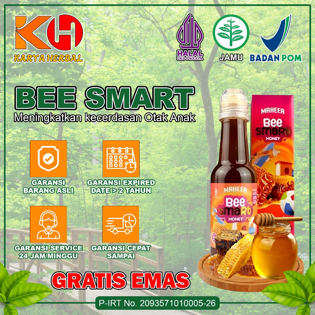 

Bee Smart Madu Kecerdasan Terbaik Penambah Konsentrasi Anak