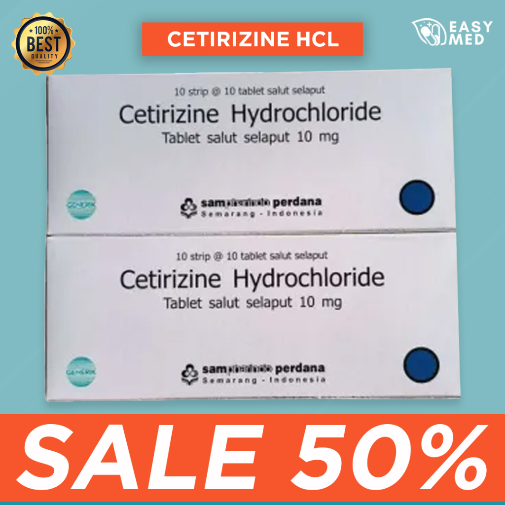 Cetirizine Hydrochloride 10mg Box PT. Sampharindo