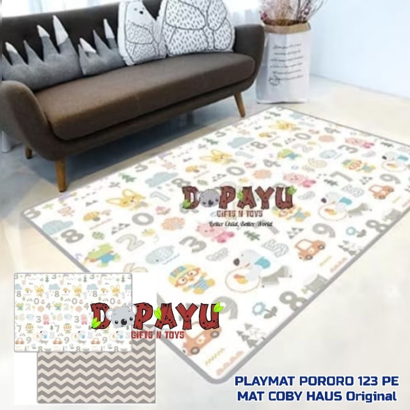 PLAYMAT PORORO 123 PE MAT COBY HAUS MATRASS BAYI DAN ANAK