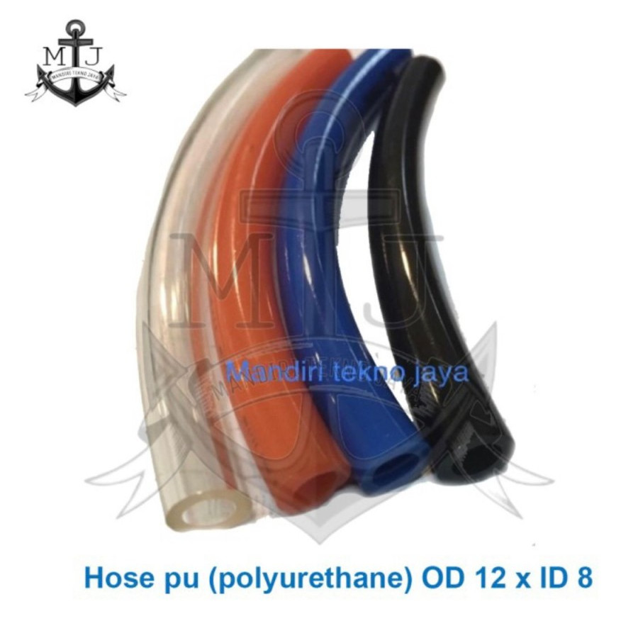 selang pu 12x8 mm - Hitam