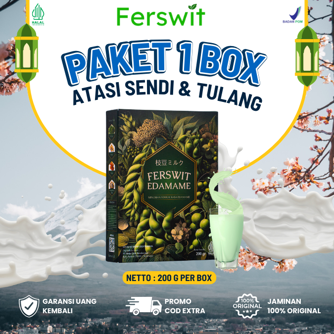 

Ferswit Edamame Susu Edamame Asli Jepang Herbal Atasi Nyeri Sendi dan Asam Urat Official 1 Box