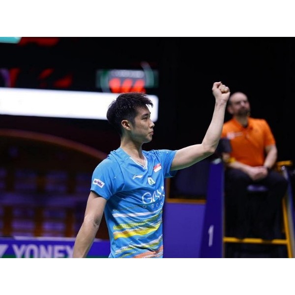 JERSEY BADMINTON PREMIUM JERSEY BULU TANGKIS LIN Chun-Yi OF CHINA TAIPE swis open 2025 - FREE NAMA D