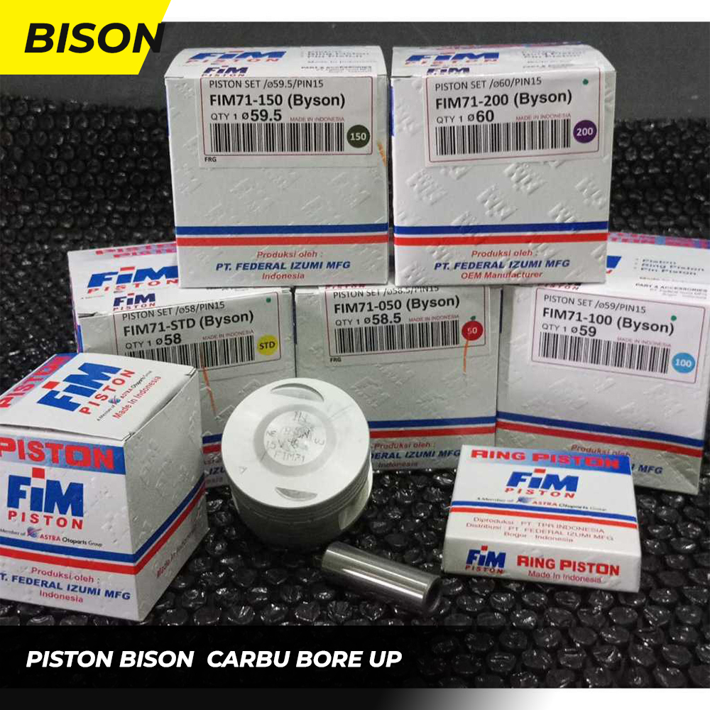 SEHER PISTON BYSON (KARBU) KIT FIM 58 58,5 59 59,5 60 PIN 15 FIM