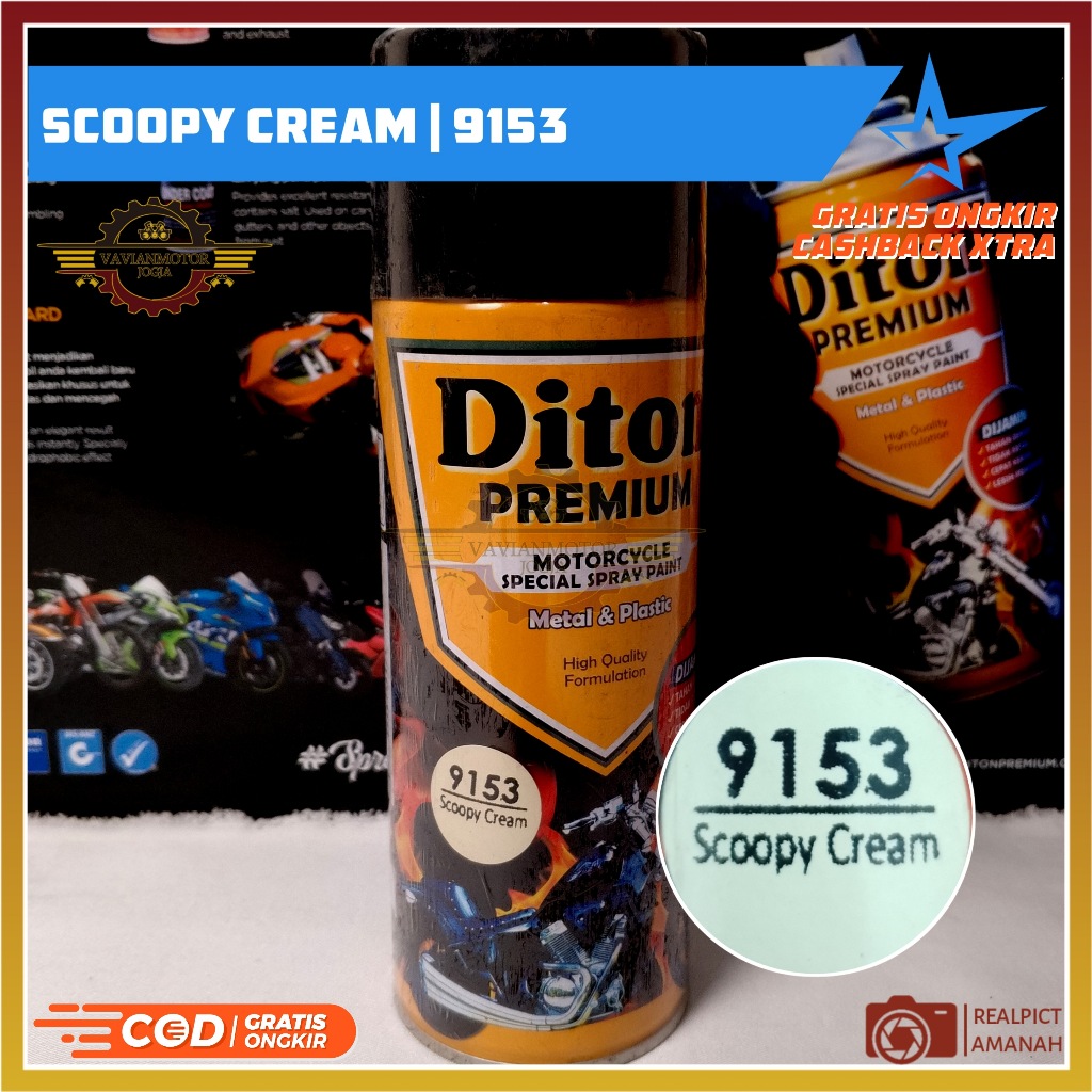 PILOX DITON PREMIUM 400 ML 400 CC CAT SEMPROT PILOK DITON PREMIUM SCOOPY CREAM 9153