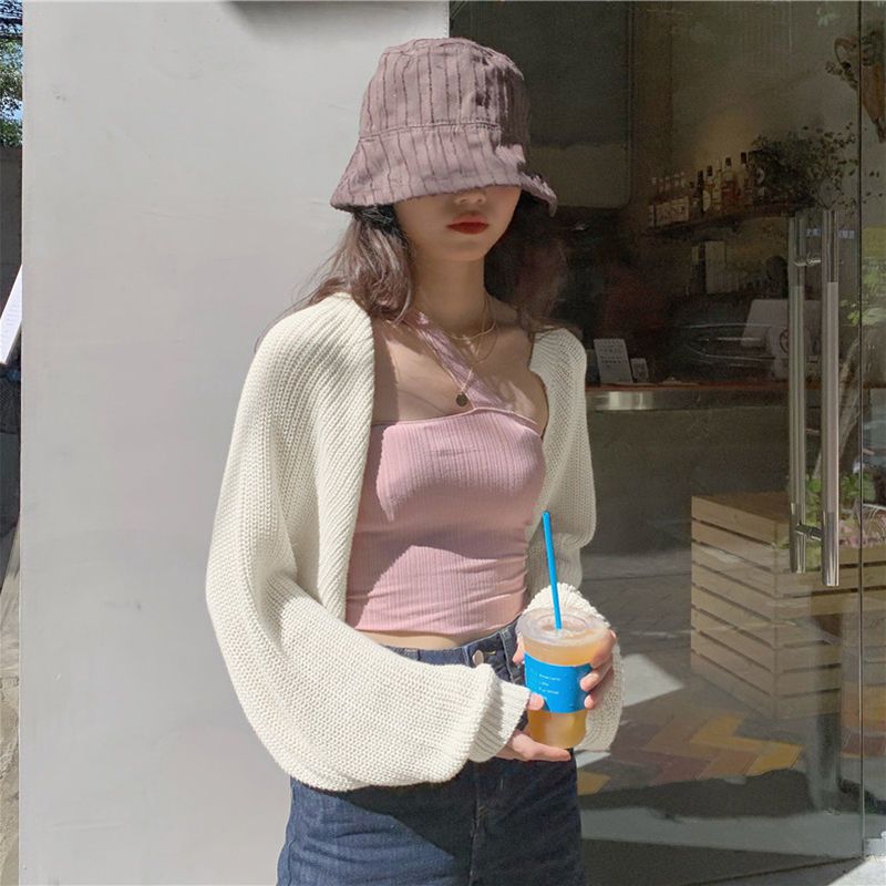 Kardigan Wanita Cardigan Rajut Oversize Cardigan Korean Style Crop