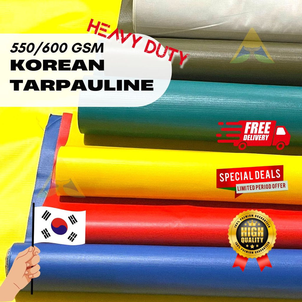 Terpal ulin terpal pvc semi karet grade A asli korea super tebal cod