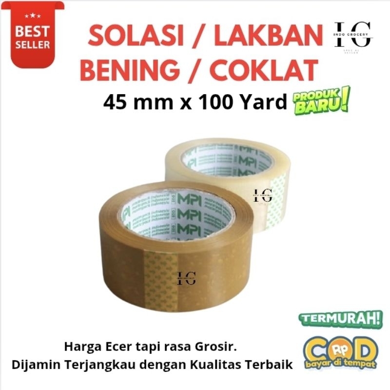 

SOLASI LAKBAN BENING-COKLAT 45 MM X 100 YARD MPI PREMIUM