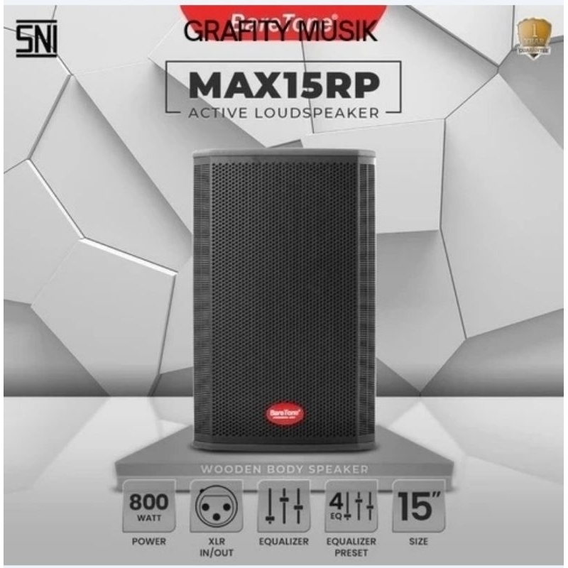 Speaker aktif Baretone 15 inch karaoke max15RP max 15rp max 15 RP ( jual 1 set )