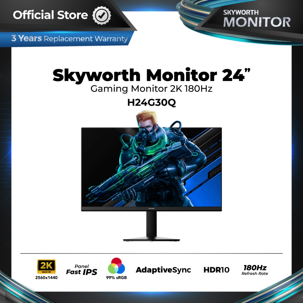 SKYWORTH MONITOR 24 inch 2K 180HZ H24G30Q