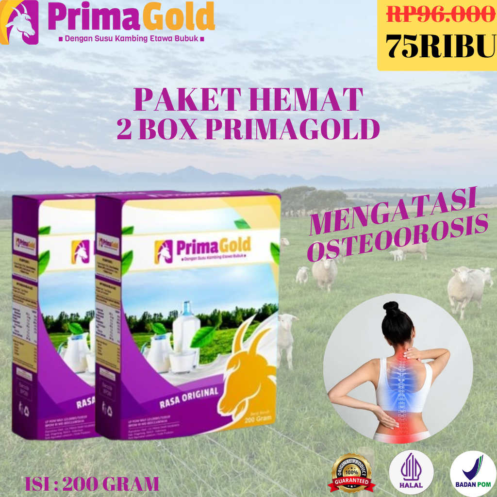 

2 Box Susu Kambing Etawa Primagold Bantu Perbaiki Tulang Keropos Mengatasi Nyeri Sendi