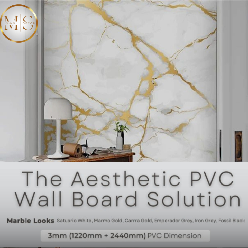UV Marmer Marble Board PVC Youra 3D Series / Wall Marmer Board Dekorasi Dinding