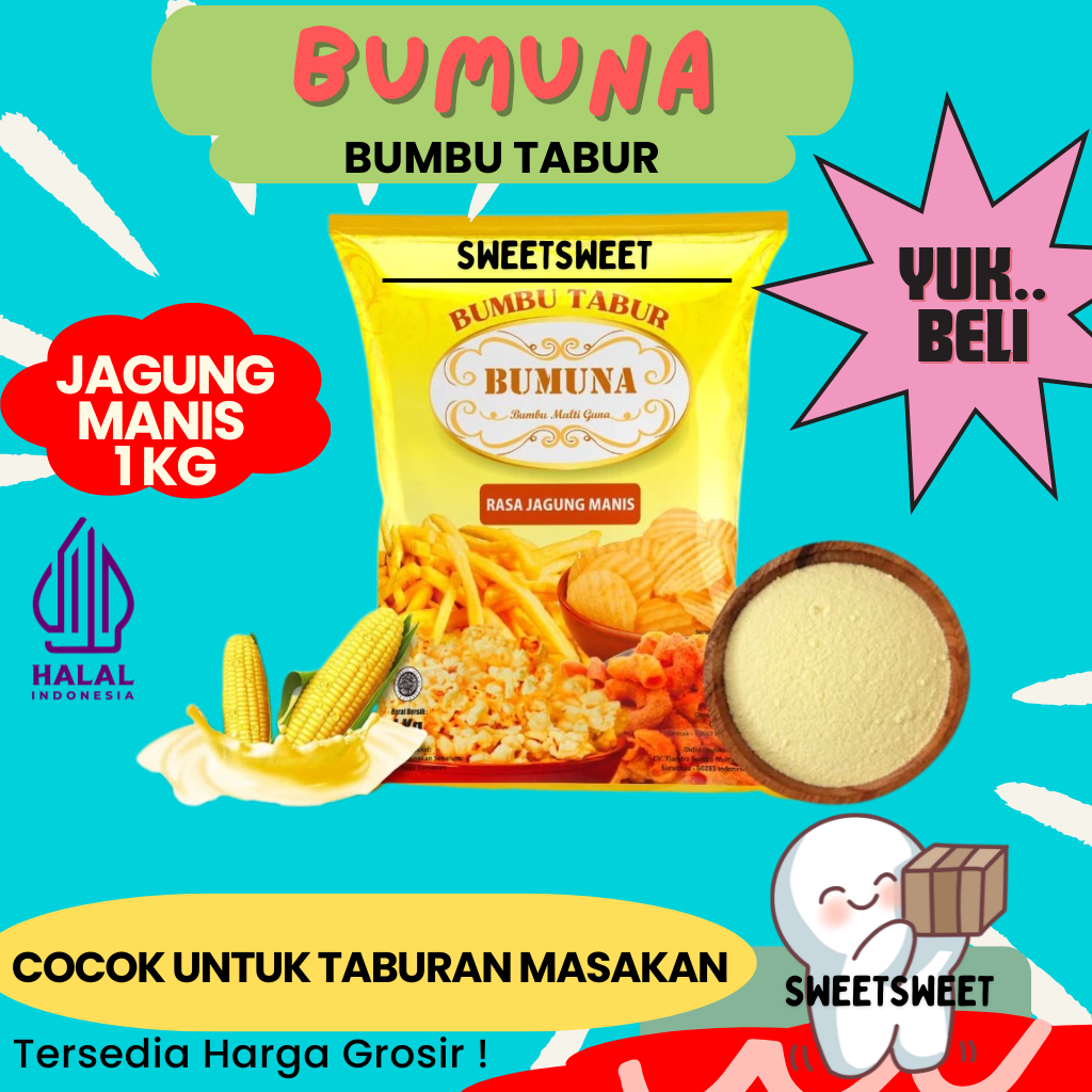 

Sweetsweet Bumbu Tabur Jagung Manis 1 Kg | Bubuk Tabur Premium {BISA COD} {Lebih Murah Grosir}