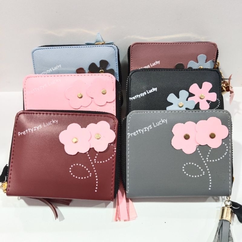 DOMPET MINI RESLETING PRETTYZYS LUCKY FLOWER