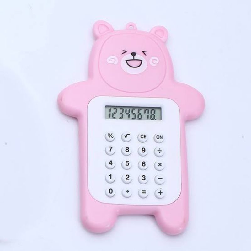 

CALCULATOR MINI PORTABLE motif Bear Lucu bahan abs