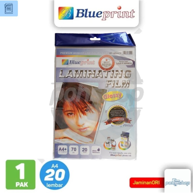 

Blueprint Glossy Laminating Film A4/70gsm 20's