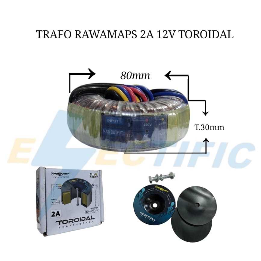 TRAVO TRAFO TOROID 2A 12V CT DONUT RAWAMPS ORIGINAL TRAFO RAWAMPS OUTPUT 2A 12V CT TOROID