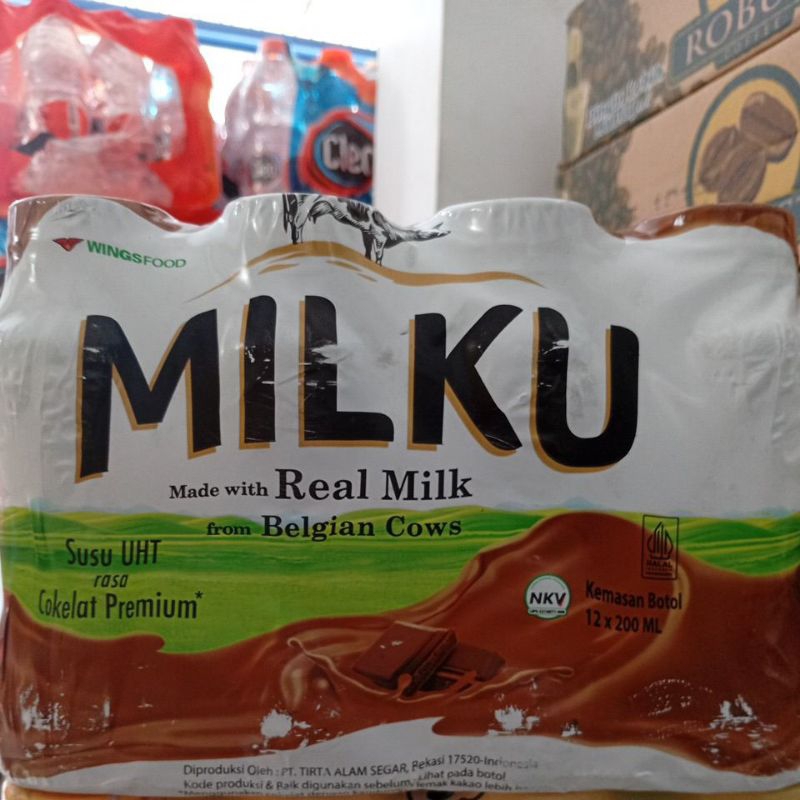 

Milku Belgian cows susu uht coklat premium UK 12 x 200 ml