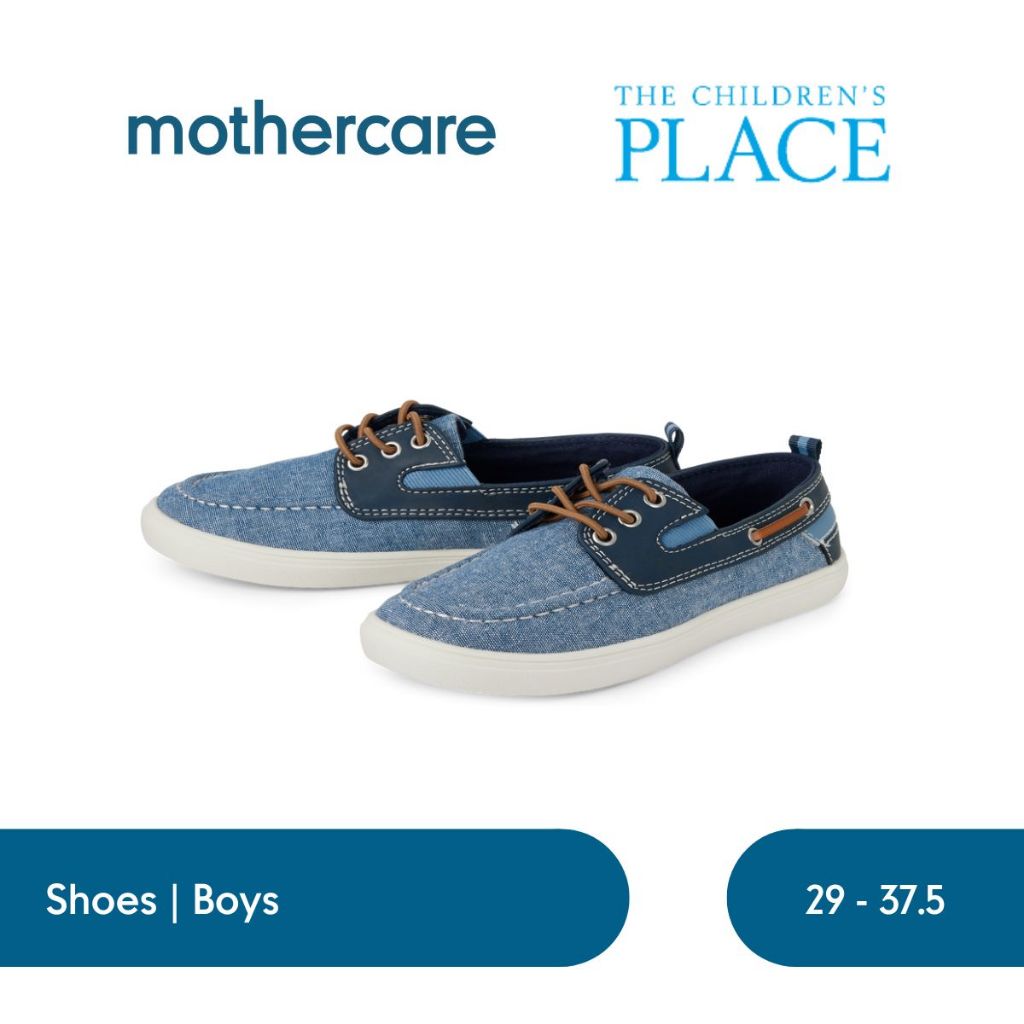 Mothercare - The Children's Place - Boys Chambray Boat Shoes - Sepatu Anak Laki (Biru Tua)