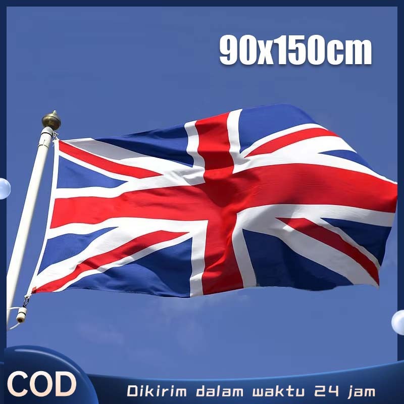 90*150cm Bendera Inggris Kain Inggris British Flag Union Jack Kain Bali Motif Bendera