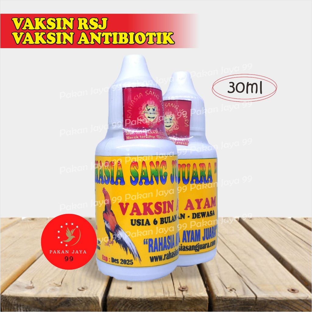 READY VAKSIN RSJ VAKSIN ANTIBIOTIK AYAM MENCEGAH SAKIT MENINGKATKAN IMUN DAYA TAHAN TUBUH AYAM