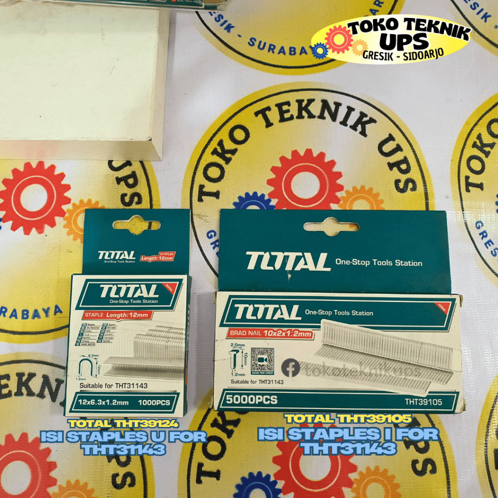 

TOTAL TOTAL THT39124 U-Shaped Staples / TOTAL THT39105 Brad Nails / ISI STAPLES PAKU TEMBAK 3 IN 1