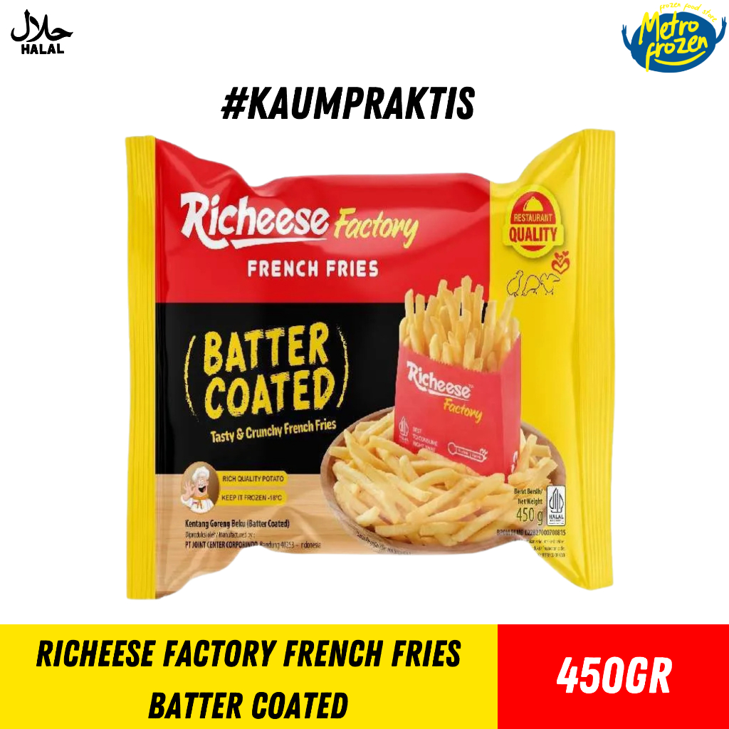 

RICHEESE FACTORY French Fries kentang goreng Batter Coated 450gr