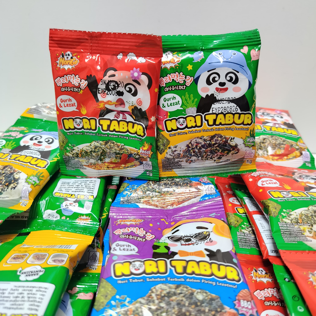 

Norigo Nori Tabur Abon Rumput Laut Panggang Sachet | 1 Dus