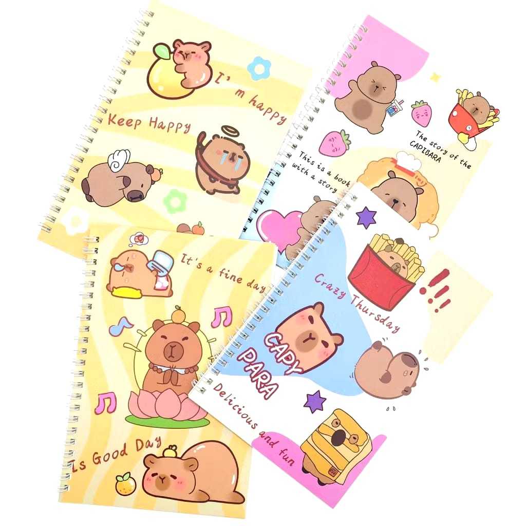 

V2_Spiral Book A5 5029/ BUKU SPIRAL 5029 Capybara ( 58 LEMBAR) BUKU TULIS CATATAN