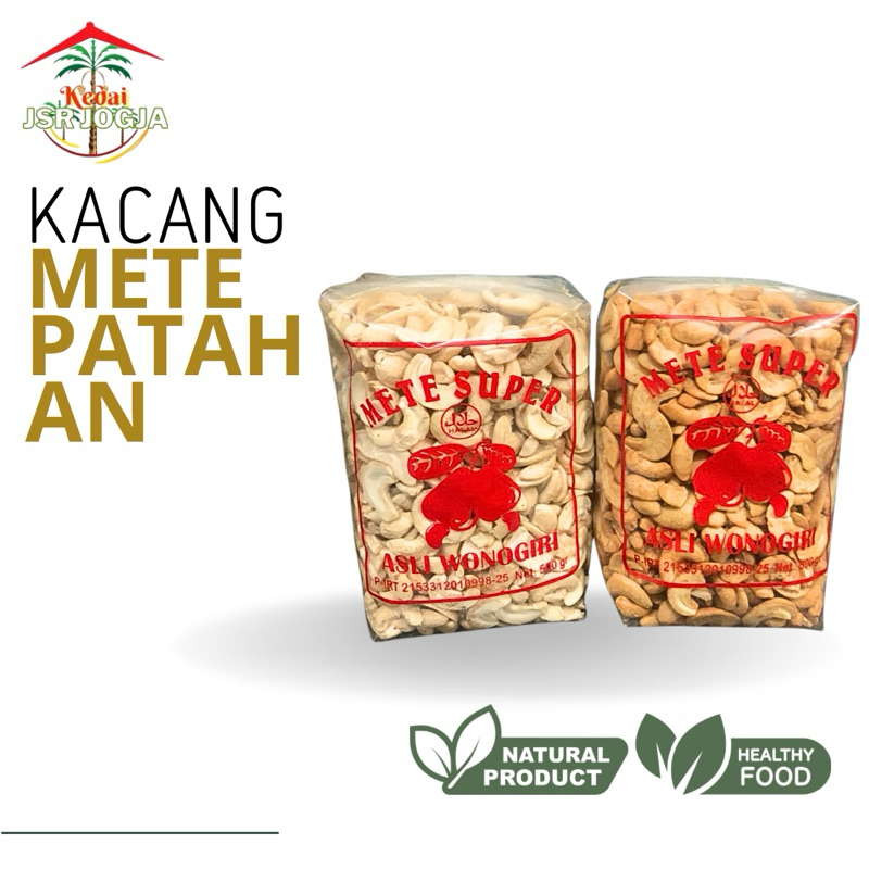 

Kacang Mete Patahan Asli Wonogiri 500 GR