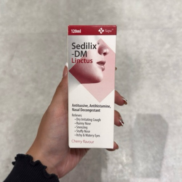 Sedilix DM Linctus Obat Batuk Kering Pilek Anak Dewasa Rasa Cherry 120ml ori Malaysia