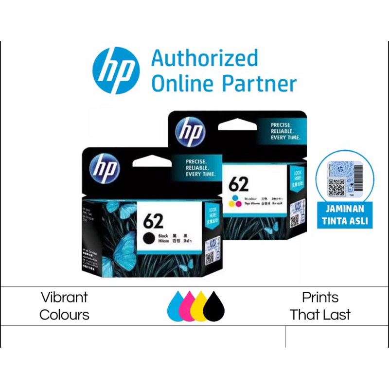 Tinta HP 62 Color &  62 Black Original