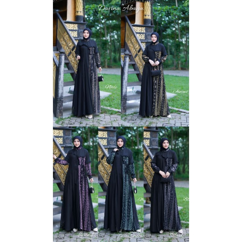 TERBARU DAVINA ABAYA BLACK SERIES ORI MUMTAZ BY FAIRINDA, DAVINA DRESS BEST SELLER, ABAYA TERBARU OR