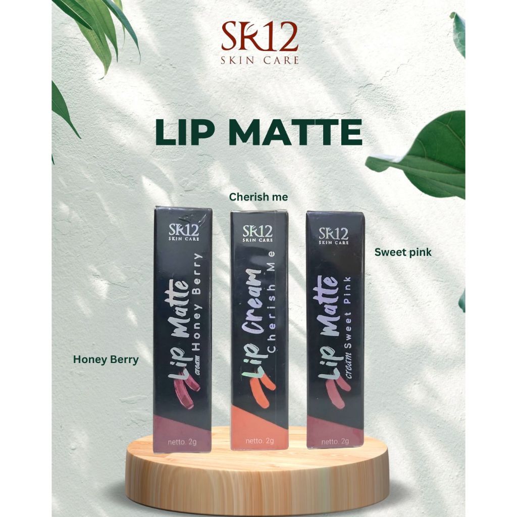 SR12 lip matte cream honey berry , cherish me , sweet pink